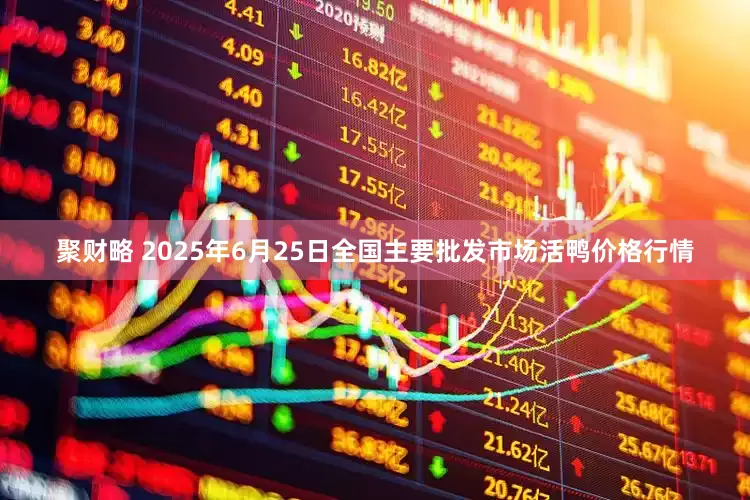 聚财略 2025年6月25日全国主要批发市场活鸭价格行情