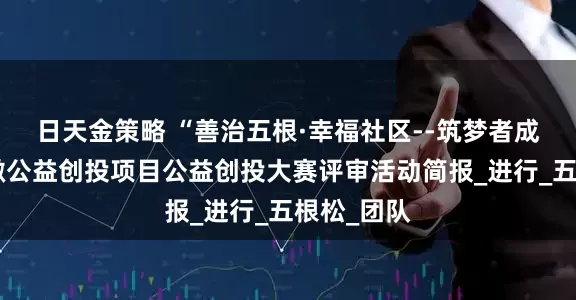 日天金策略 “善治五根·幸福社区--筑梦者成长计划”微公益创投项目公益创投大赛评审活动简报_进行_五根松_团队